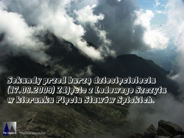 Dolina Pięciu Stawów Spiskich przed burzą